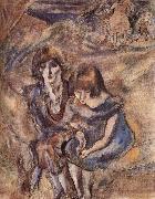 Jules Pascin Lucy and Aiermina oil painting on canvas